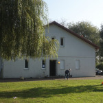 Blick aufs Heim von der Festwiese