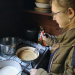 Marleen am Zubereiten